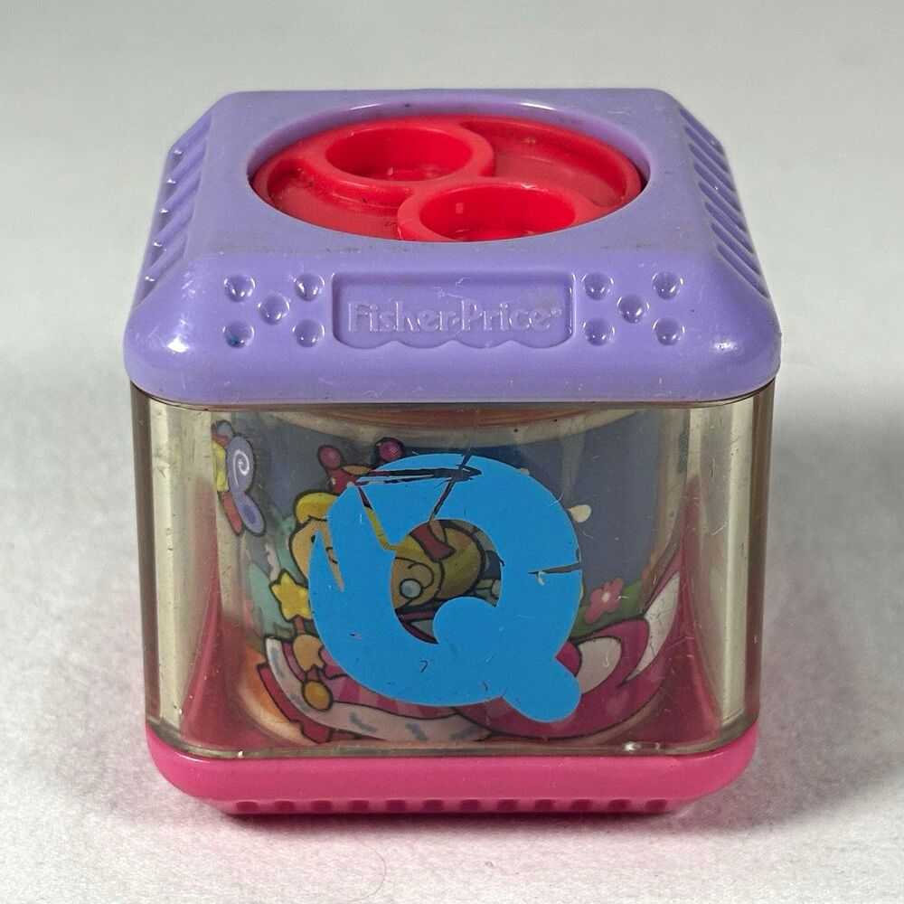 Fisher-Price Peek A Blocks Alphabet Letter Q Purple Pink Preschool Toy